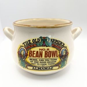 Vintage 1994 Old Farmer's Almanac Bean Bowl No. 2
